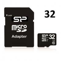Карта памяти micro SD на 32Gb, класс 10, c переходником на SD.  Купить  в интернет-магазине.По низкой цене.