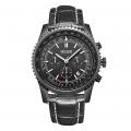 Недорогие часы Megir Aviator Chronometer (черный корпус, черный циферблат, черный ремешок).Купить в интернет-магазине.