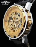 Недорогие часы Winner Skeleton - Gold. Купить в интернет-магазине