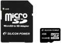 Карта памяти microSD 4Gb 10 class + переходник.  Купить  в интернет-магазине. По низкой цене.